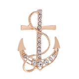 Maxbell Anchor Brooch Luxurious Exquisite Men's Accessories for Ceremony Scarf Dance Gold