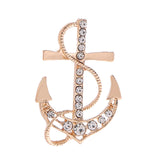 Maxbell Anchor Brooch Luxurious Exquisite Men's Accessories for Ceremony Scarf Dance Gold