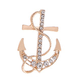 Maxbell Anchor Brooch Luxurious Exquisite Men's Accessories for Ceremony Scarf Dance Gold
