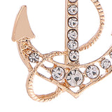 Maxbell Anchor Brooch Luxurious Exquisite Men's Accessories for Ceremony Scarf Dance Gold