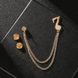 Maxbell Music Note Brooch Badge Decor Rhinestone Brooch for Sweater Shirt Gift Gold
