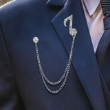 Maxbell Music Note Brooch Badge Decor Rhinestone Brooch for Sweater Shirt Gift Silver