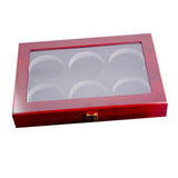 Maxbell Hockey Puck Display Case Dustproof Collection Solid Wood Lockable Shadow Box