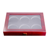 Maxbell Hockey Puck Display Case Dustproof Collection Solid Wood Lockable Shadow Box