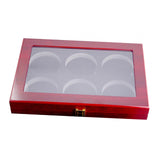 Maxbell Hockey Puck Display Case Dustproof Collection Solid Wood Lockable Shadow Box