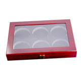 Maxbell Hockey Puck Display Case Dustproof Collection Solid Wood Lockable Shadow Box