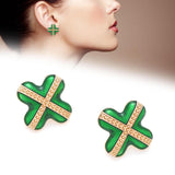 Maxbell 2x ST. Patrick's Day Earrings Gift Irish Jewelry for Festival Birthday Party Green