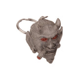 Smoking Ghost Head Pendant Purse Bag Keyring Key Chain Gift