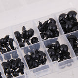 Maxbell 100 Pieces Safety Eyes Black Plastic 6-12mm