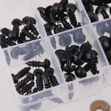 Maxbell 100 Pieces Safety Eyes Black Plastic 6-12mm