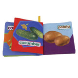 Maxbell Colorful Baby Kids Cloth Cognize Book- Vegetables