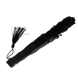 Vintage Lace Trim Bamboo Hand Fan Folding Fan Pocket Dancing Fan - Black