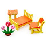 Max Maxb 3D DIY Dolls House Assembly Furniture Toys-Bedroom Kit