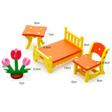 Max Maxb 3D DIY Dolls House Assembly Furniture Toys-Bedroom Kit