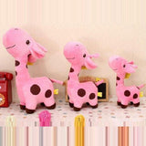 Maxbell Cute Giraffe Soft Plush Toy Kids Stuffed Animal Gift - Fuchsia