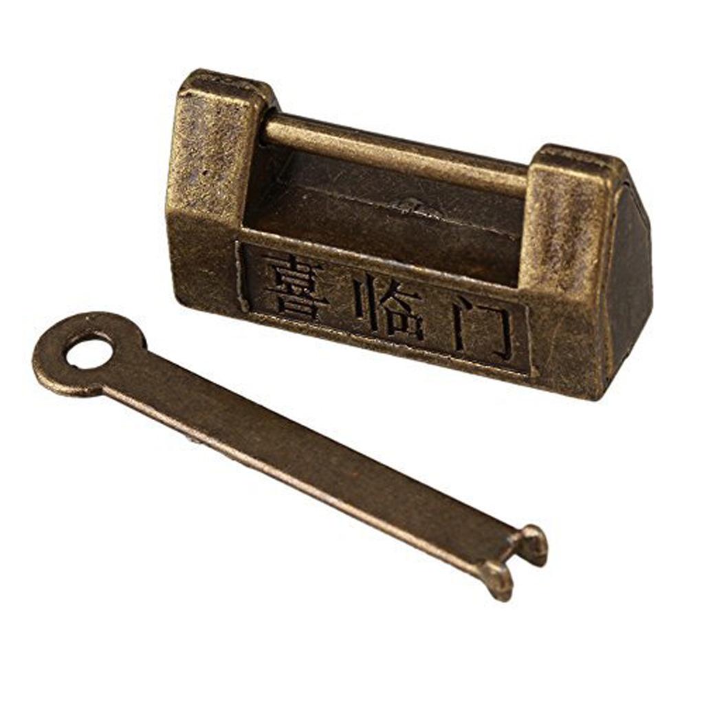 Maxbell Retro Chinese Old Style Lock Padlock Bronzy Vintage Antique Locks