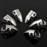 Maxbell 6pcs Stainless Steel Plectrums Finger Picks for Guitar Banjo Ukulele