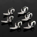 Maxbell 6pcs Stainless Steel Plectrums Finger Picks for Guitar Banjo Ukulele