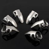Maxbell 6pcs Stainless Steel Plectrums Finger Picks for Guitar Banjo Ukulele