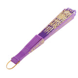 Chinese Foldable Trim Hand Fan Wing Chun Dancing Fan - Purple