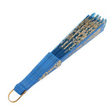 Chinese Foldable Trim Hand Fan Wing Chun Dancing Fan - Lake Blue