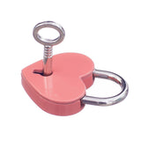 Maxbell Old Vintage Antique Style Small Padlock Heart Shaped With Keys-Pink