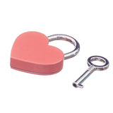 Maxbell Old Vintage Antique Style Small Padlock Heart Shaped With Keys-Pink
