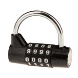 Maxbell 4 Digit Combination Padlock Travel Luggage Locker Security Lock - Black S