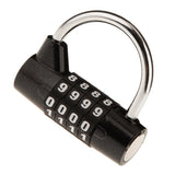 Maxbell 4 Digit Combination Padlock Travel Luggage Locker Security Lock - Black S