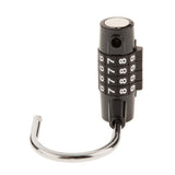 Maxbell 4 Digit Combination Padlock Travel Luggage Locker Security Lock - Black S