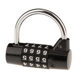 Maxbell 4 Digit Combination Padlock Travel Luggage Locker Security Lock - Black S