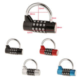 Maxbell 4 Digit Combination Padlock Travel Luggage Locker Security Lock - Black S
