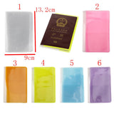 Transparent Passport Cover Holder Case Organizer ID Card Protector Purple