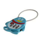 Maxbell Blue Penguin 3 Dial Combination Password Security Padlock Safety Lock