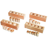 Maxbell Set Of Knobbed Cylinder Blocks Kids Childrens Educational Toy