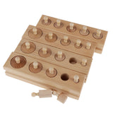 Maxbell Set Of Knobbed Cylinder Blocks Kids Childrens Educational Toy