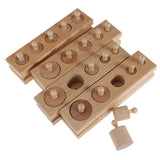 Maxbell Set Of Knobbed Cylinder Blocks Kids Childrens Educational Toy