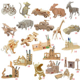 Maxbell 3D Wooden Puzzles Moving Model Kit DIY Little Lion Puzzles Toys Gifts