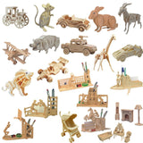 Maxbell 3D Wooden Puzzles Moving Model Kit DIY Little Lion Puzzles Toys Gifts