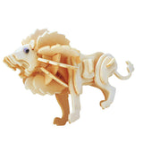 Maxbell 3D Wooden Puzzles Moving Model Kit DIY Little Lion Puzzles Toys Gifts