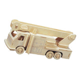 Maxbell 3D Wooden Puzzles Woodcraft Construction Kit DIY Fire Engine Puzzles Kids Toy Gift