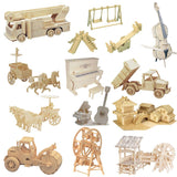 Maxbell 3D Wooden Puzzles Woodcraft Construction Kit DIY European Piano Puzzles Toys Gifts