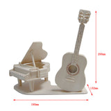 Maxbell 3D Wooden Puzzles Woodcraft Construction Kit DIY Piano & Guitar Puzzles Toys Gifts