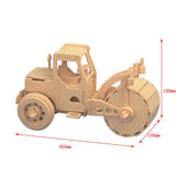 Maxbell 3D Wooden Puzzles Woodcraft Construction Kit DIY Road Roller Puzzles Kids Toys Gifts