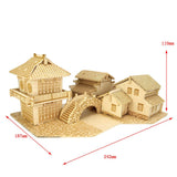 Maxbell 3D Wooden Puzzles Woodcraft Construction Kit DIY Jiangnan Water Towns Puzzles Toys Gifts