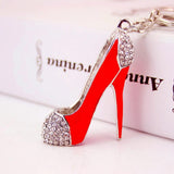 Cute High-heeled Shoes Pendant Key Ring w/ Lobster Clasp Red