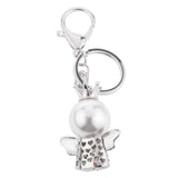 Maxbell Rhinestone Crystal Car Key Hanger Lucky Fortune Cat Pendant Key Ring Keyfobs