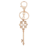 Maxbell Rhinestone Crystal Car Key Hanger Wisdom Door Key Pendant Key Ring Keyfobs Pink