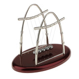 Maxbell Red Plastic Base Stand Steel Ball Classic Newton Cradle Balance Balls Arch-S
