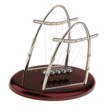 Maxbell Red Plastic Base Stand Steel Ball Classic Newton Cradle Balance Balls Arch-S